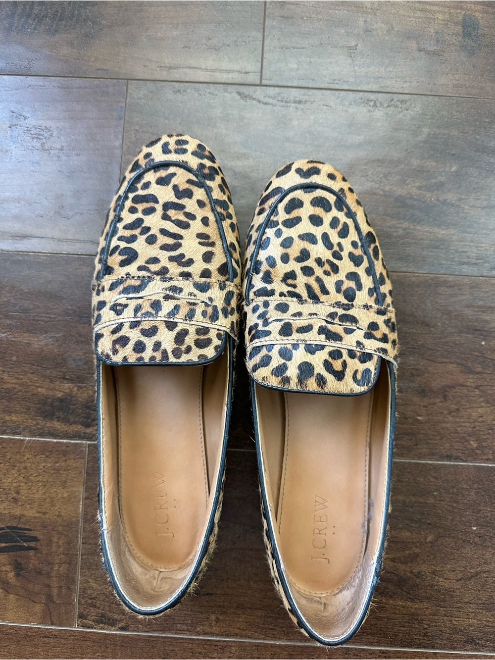 JCrew Leopard Print Slip-On Loafers